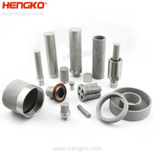 Sintered micron porous metal stainless steel SS 316L one end closed & edge sealed filter cylinders